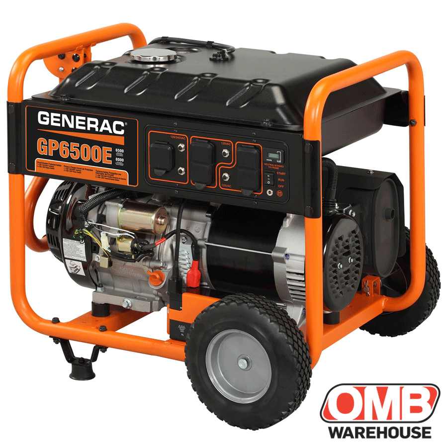 Generac GP6500E Electric Start 6500 Watt GP Portable Generator 5941