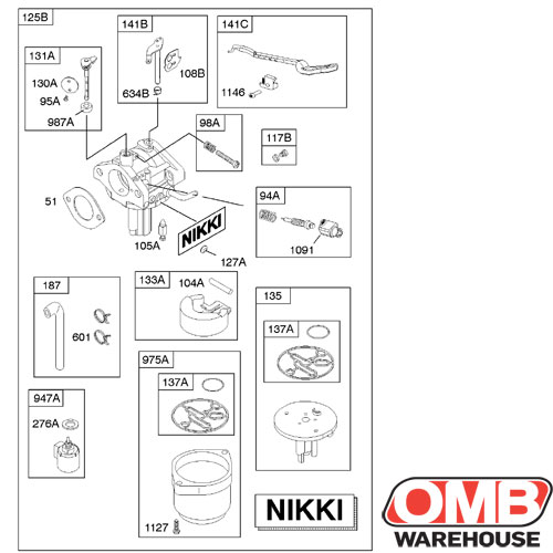 OEM Carburetor Briggs & Stratton 794572 Nikki Manual Choke Genuine BNS Part New eBay