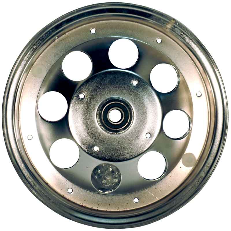 10" Steel Wheel, Chrome Plated, With 5/8" ID Precision Ball Bearings