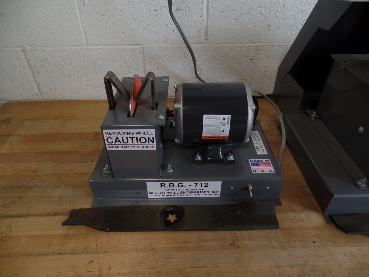 Rbg Lawn Mower Blade Bench Grinder Professional 7" Sharpener Wall Rbg